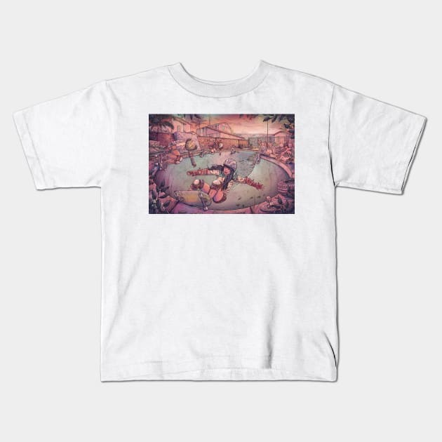 Summer Sessions Kids T-Shirt by TaylorRoseMakesArt